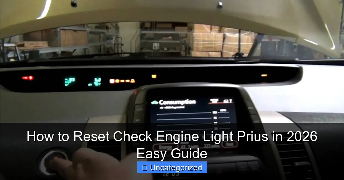 How to Reset Check Engine Light Prius in 2026 Easy Guide