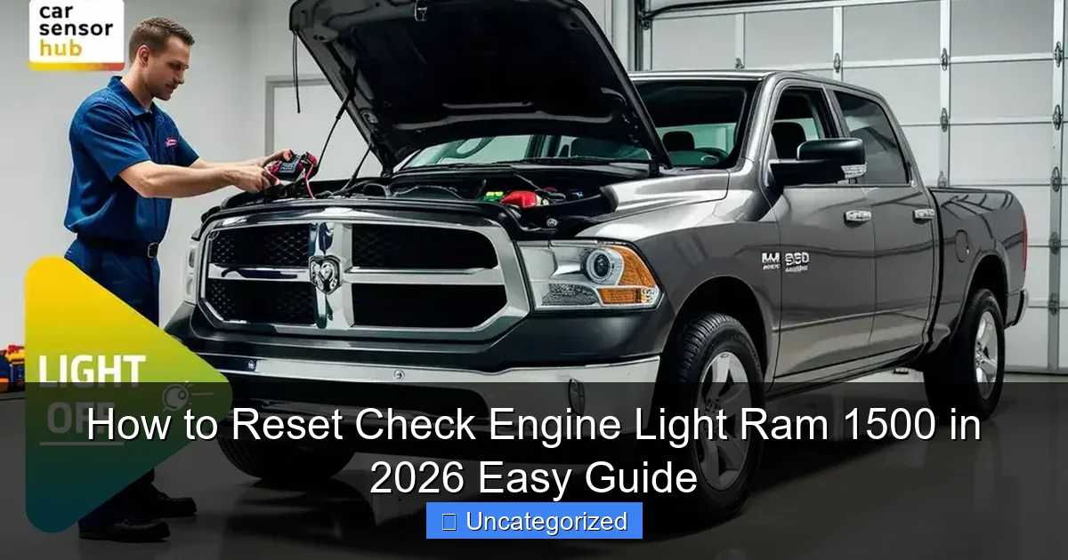 How to Reset Check Engine Light Ram 1500 in 2026 Easy Guide