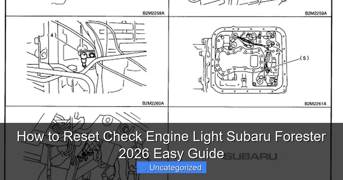 How to Reset Check Engine Light Subaru Forester 2026 Easy Guide