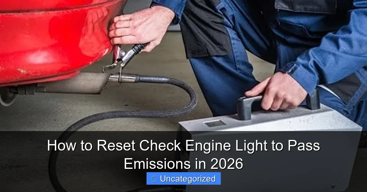How to Reset Check Engine Light to Pass Emissions in 2026