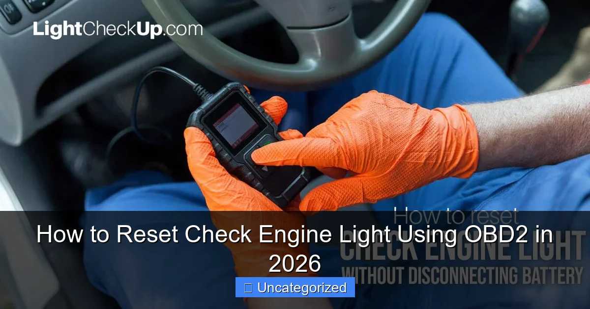 How to Reset Check Engine Light Using OBD2 in 2026