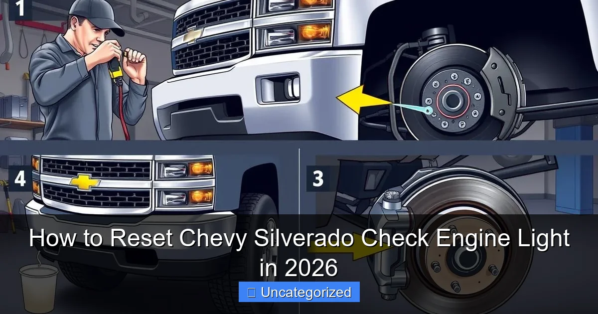 How to Reset Chevy Silverado Check Engine Light in 2026