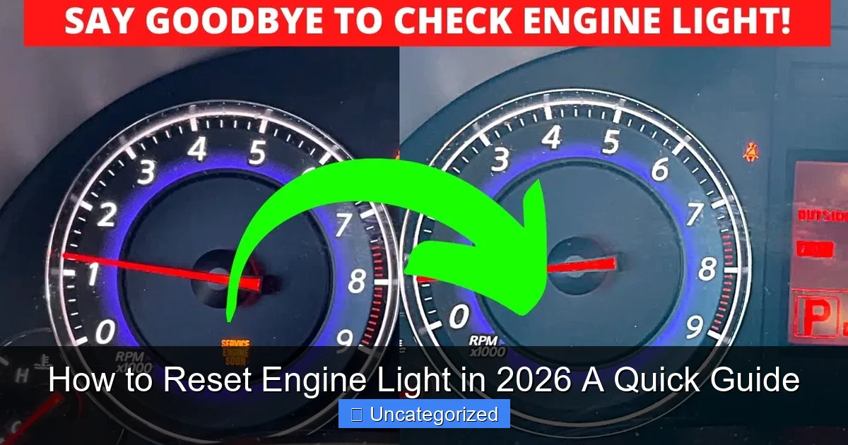 How to Reset Engine Light in 2026 A Quick Guide