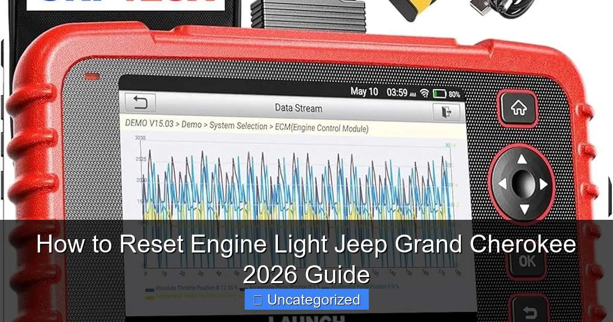 How to Reset Engine Light Jeep Grand Cherokee 2026 Guide