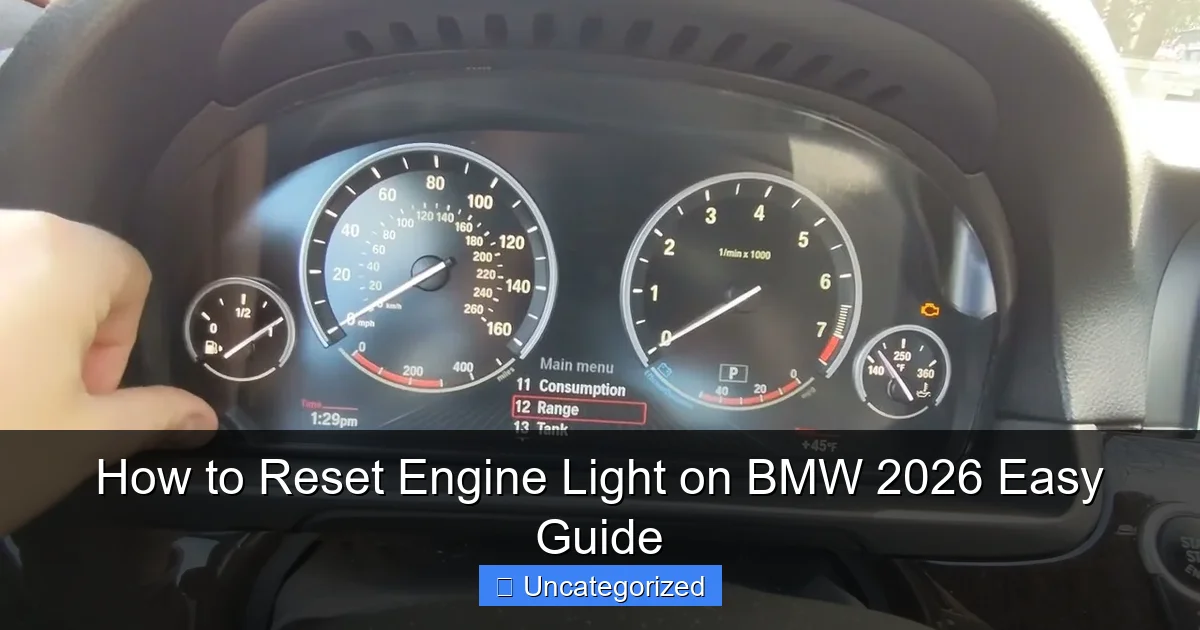 How to Reset Engine Light on BMW 2026 Easy Guide