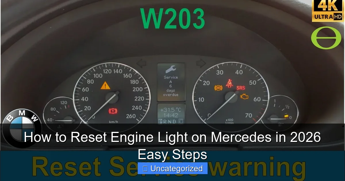 How to Reset Engine Light on Mercedes in 2026 Easy Steps
