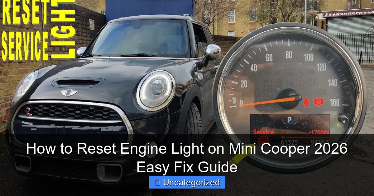 How to Reset Engine Light on Mini Cooper 2026 Easy Fix Guide