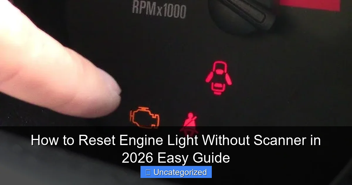 How to Reset Engine Light Without Scanner in 2026 Easy Guide