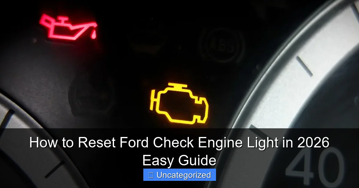 How to Reset Ford Check Engine Light in 2026 Easy Guide