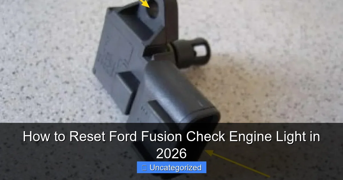 How to Reset Ford Fusion Check Engine Light in 2026
