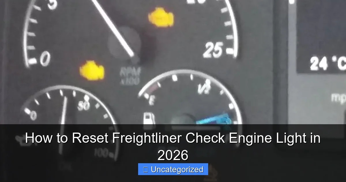 How to Reset Freightliner Check Engine Light in 2026