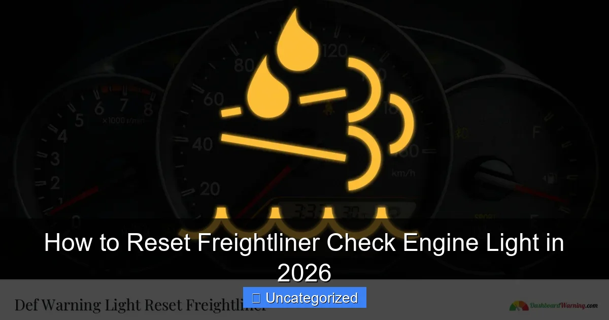 How to Reset Freightliner Check Engine Light in 2026