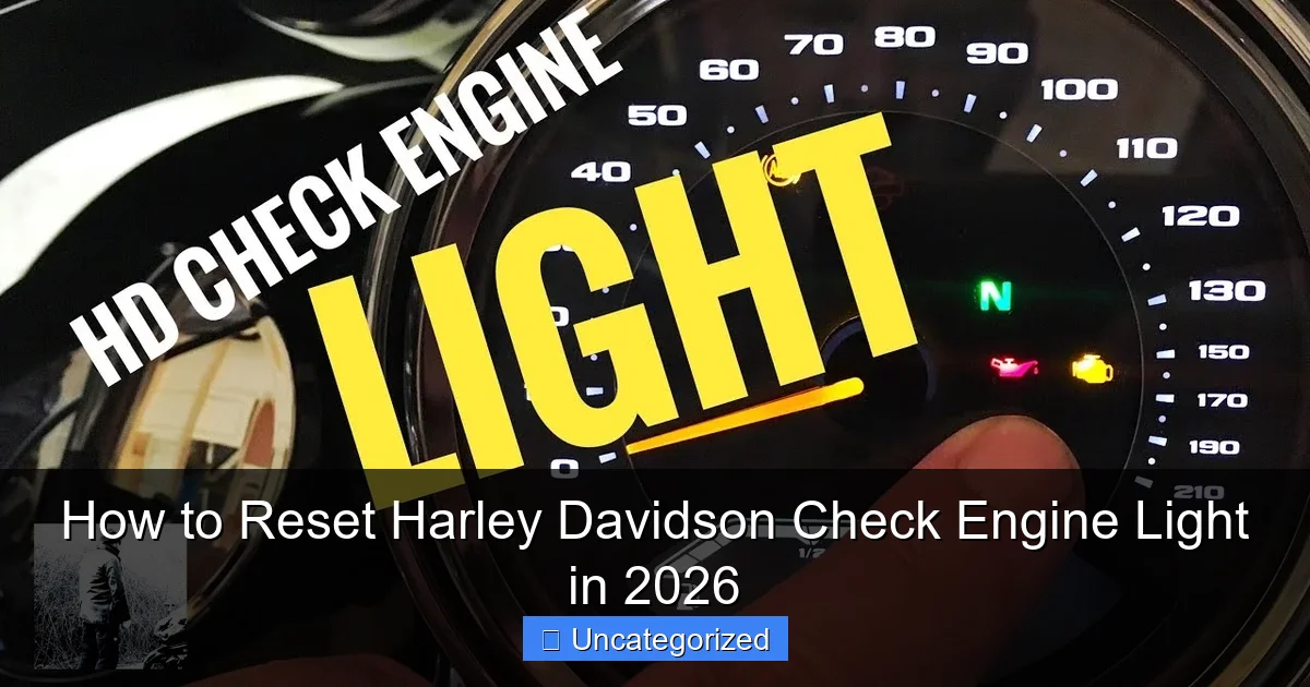 How to Reset Harley Davidson Check Engine Light in 2026