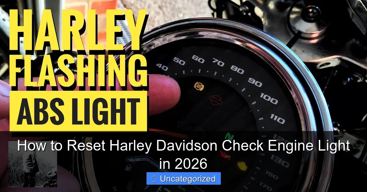 How to Reset Harley Davidson Check Engine Light in 2026