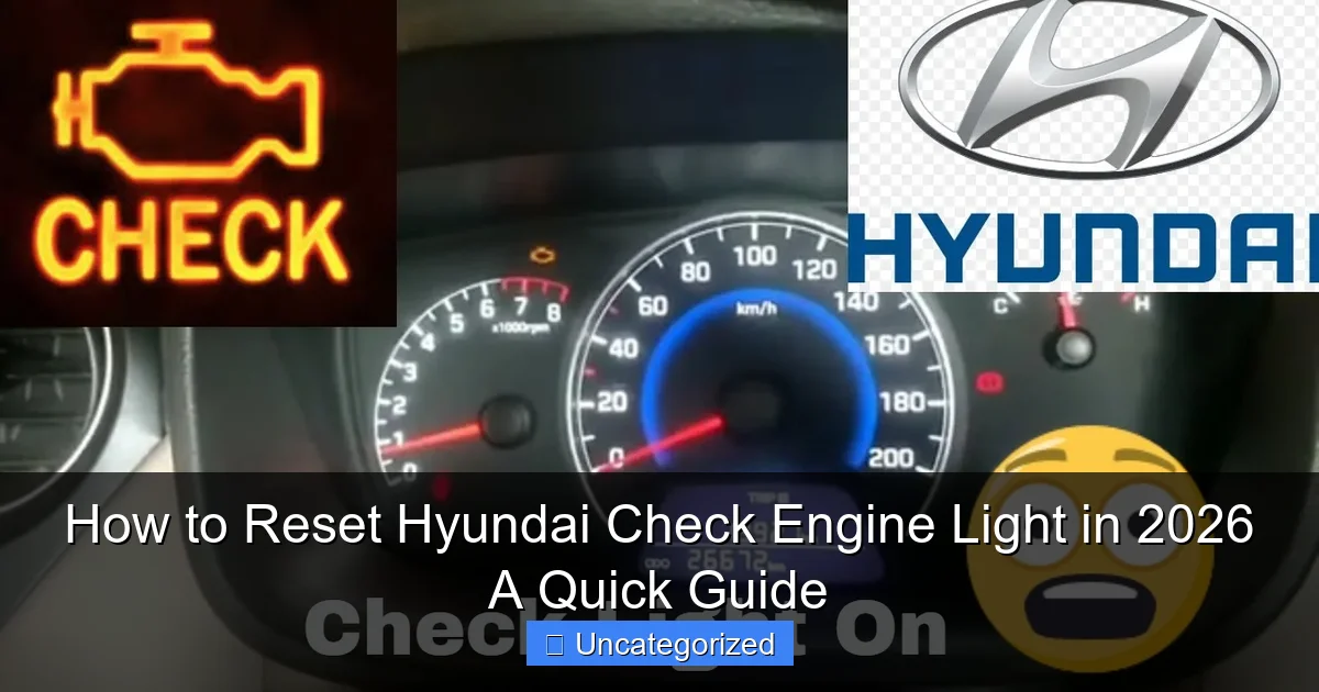 How to Reset Hyundai Check Engine Light in 2026 A Quick Guide