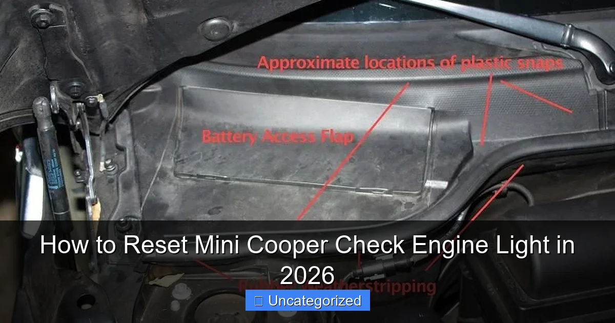 How to Reset Mini Cooper Check Engine Light in 2026