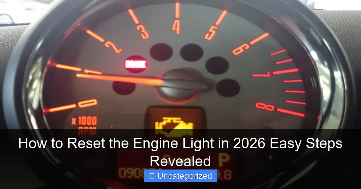 How to Reset the Engine Light in 2026 Easy Steps Revealed