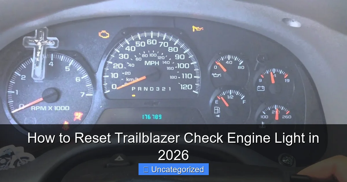How to Reset Trailblazer Check Engine Light in 2026