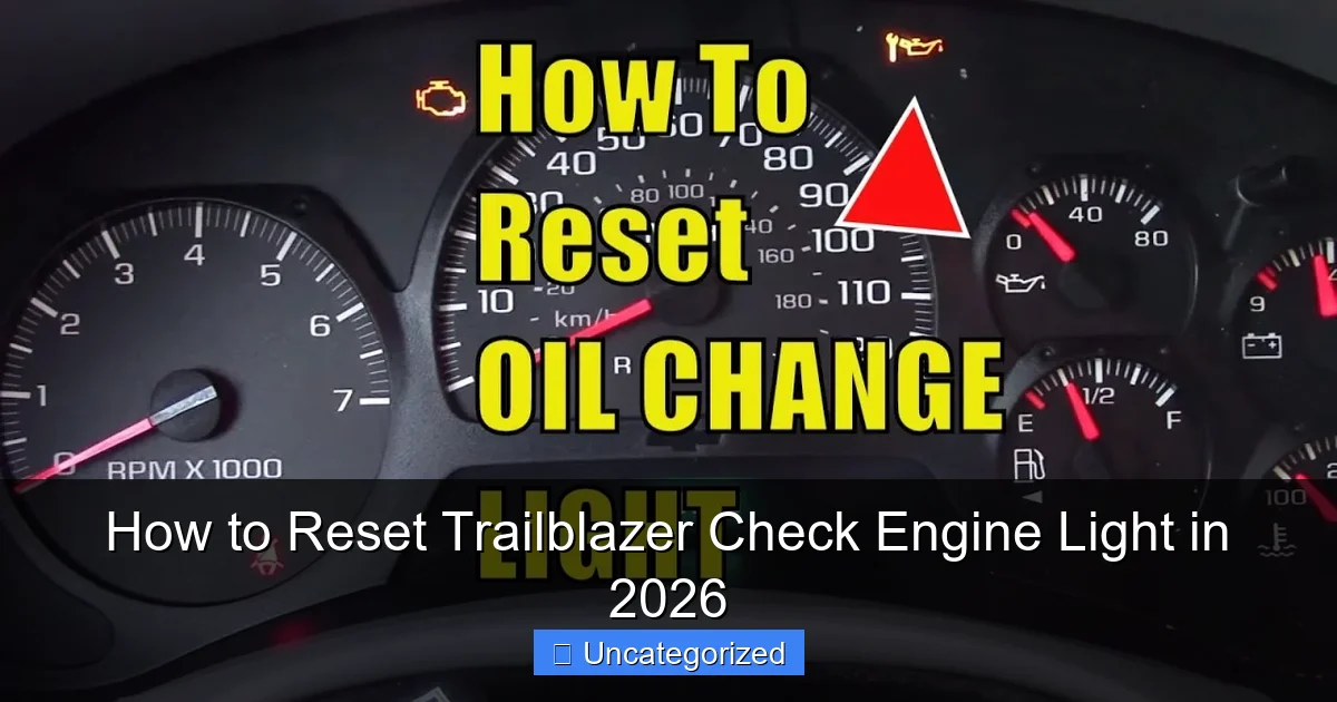 How to Reset Trailblazer Check Engine Light in 2026