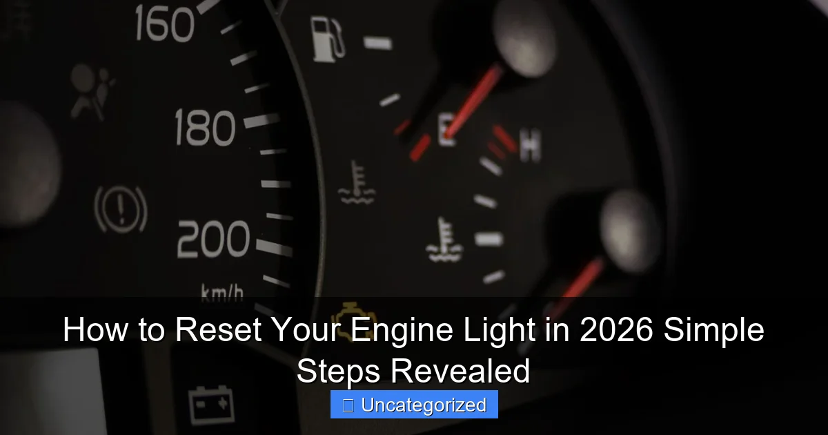 How to Reset Your Engine Light in 2026 Simple Steps Revealed