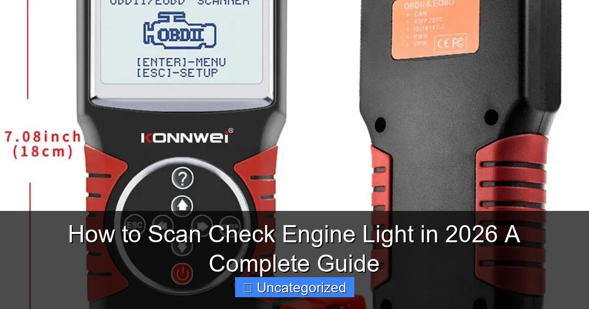 How to Scan Check Engine Light in 2026 A Complete Guide