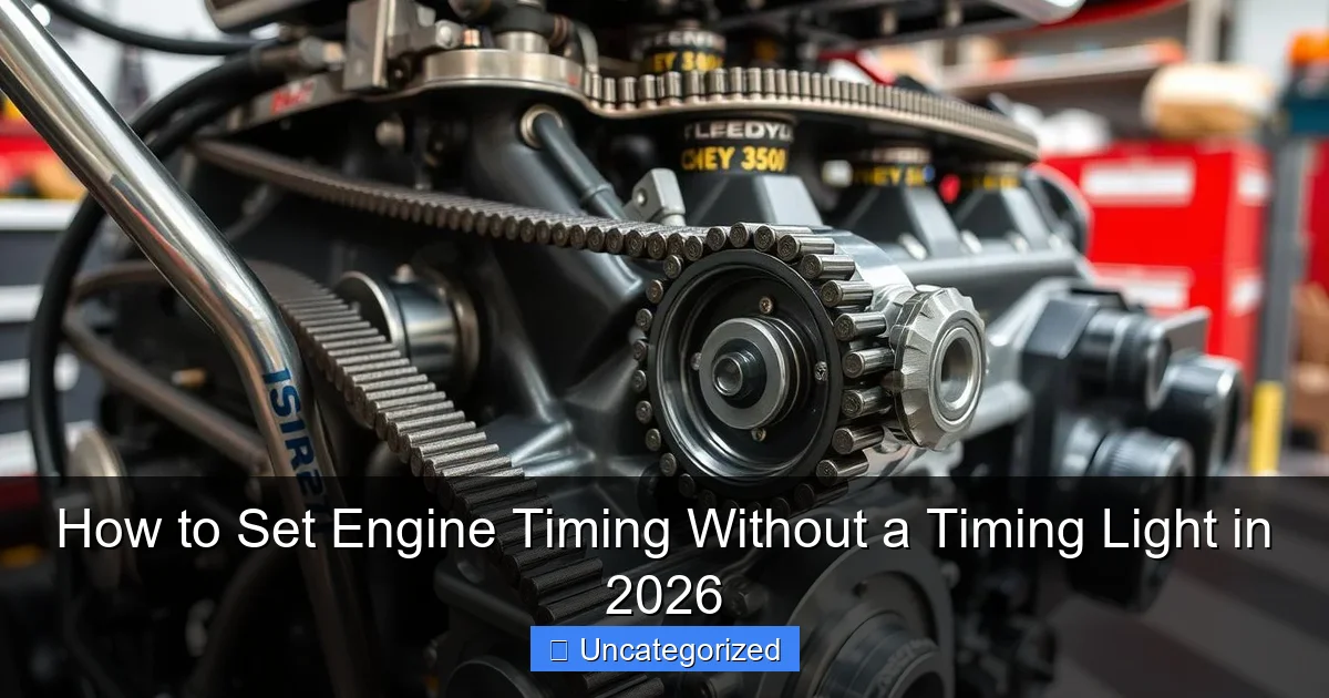 How to Set Engine Timing Without a Timing Light in 2026