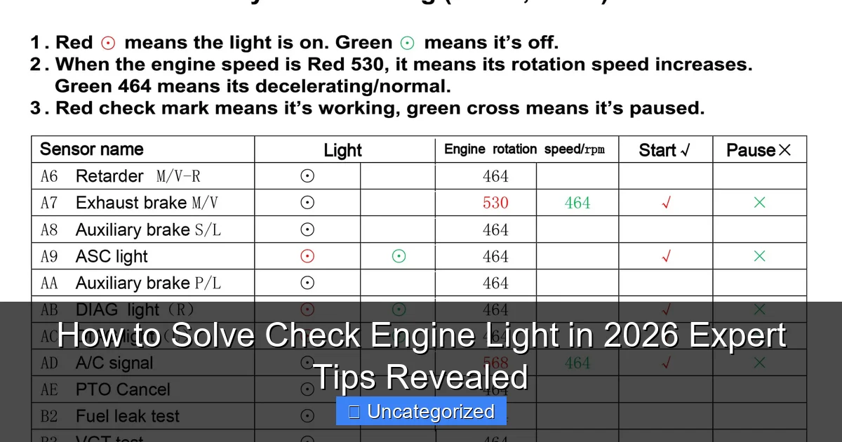 How to Solve Check Engine Light in 2026 Expert Tips Revealed