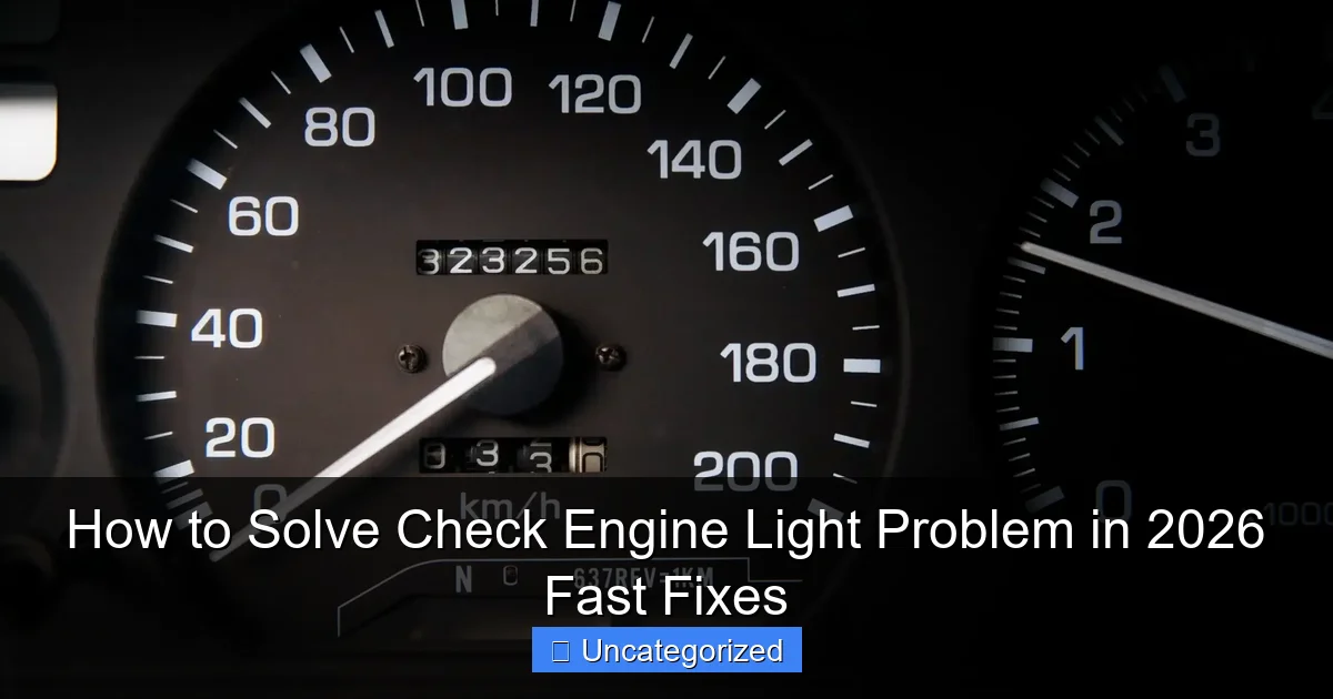How to Solve Check Engine Light Problem in 2026 Fast Fixes