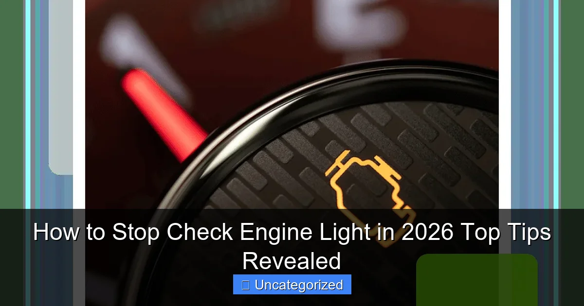 How to Stop Check Engine Light in 2026 Top Tips Revealed