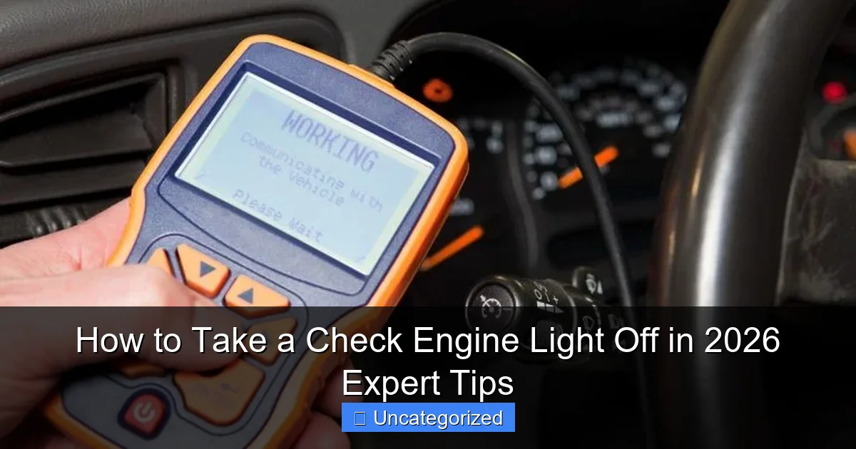 How to Take a Check Engine Light Off in 2026 Expert Tips