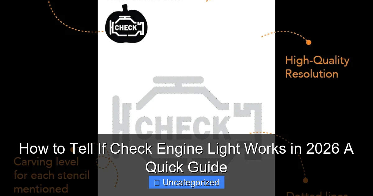 How to Tell If Check Engine Light Works in 2026 A Quick Guide
