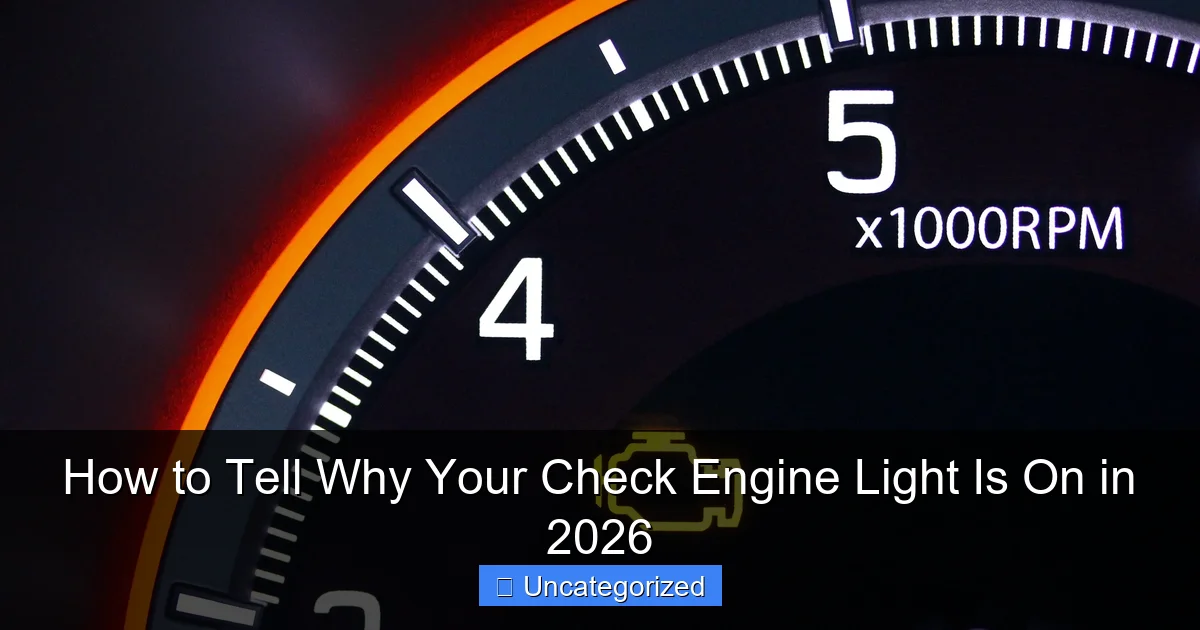 How to Tell Why Your Check Engine Light Is On in 2026