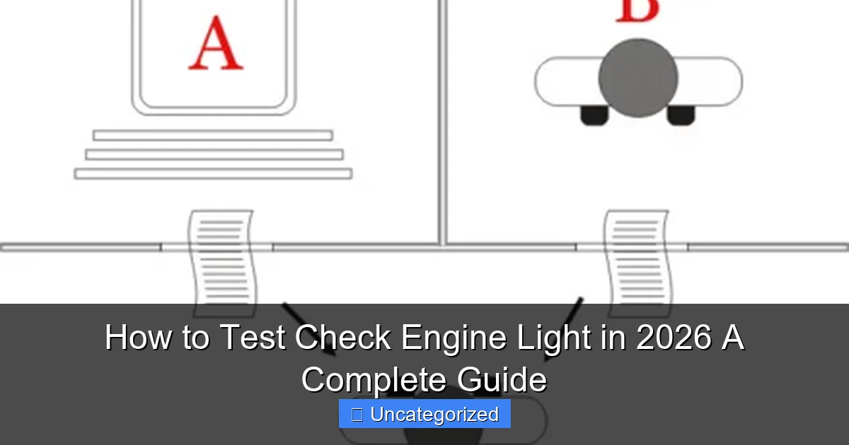 How to Test Check Engine Light in 2026 A Complete Guide
