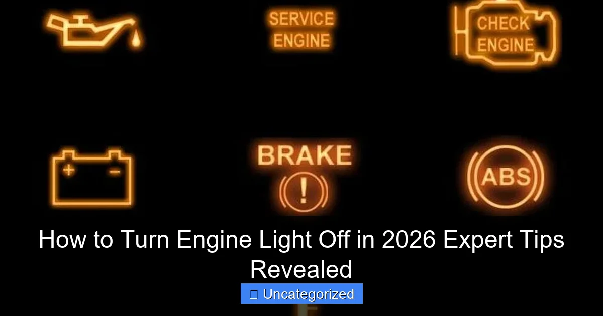 How to Turn Engine Light Off in 2026 Expert Tips Revealed