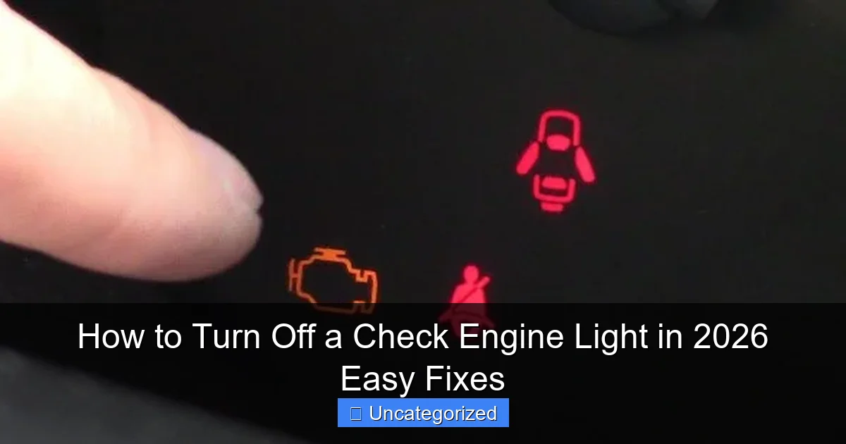 How to Turn Off a Check Engine Light in 2026 Easy Fixes