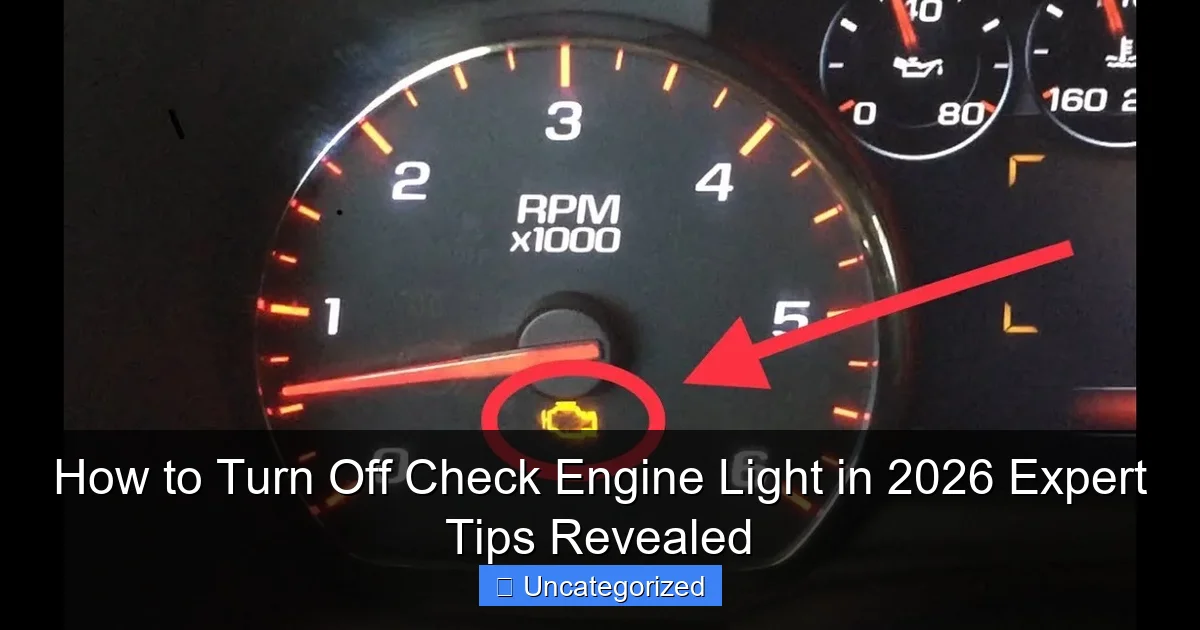 How to Turn Off Check Engine Light in 2026 Expert Tips Revealed