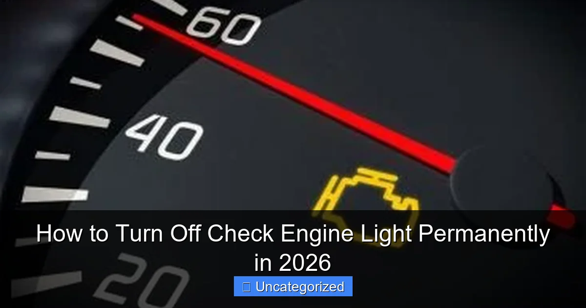 How to Turn Off Check Engine Light Permanently in 2026