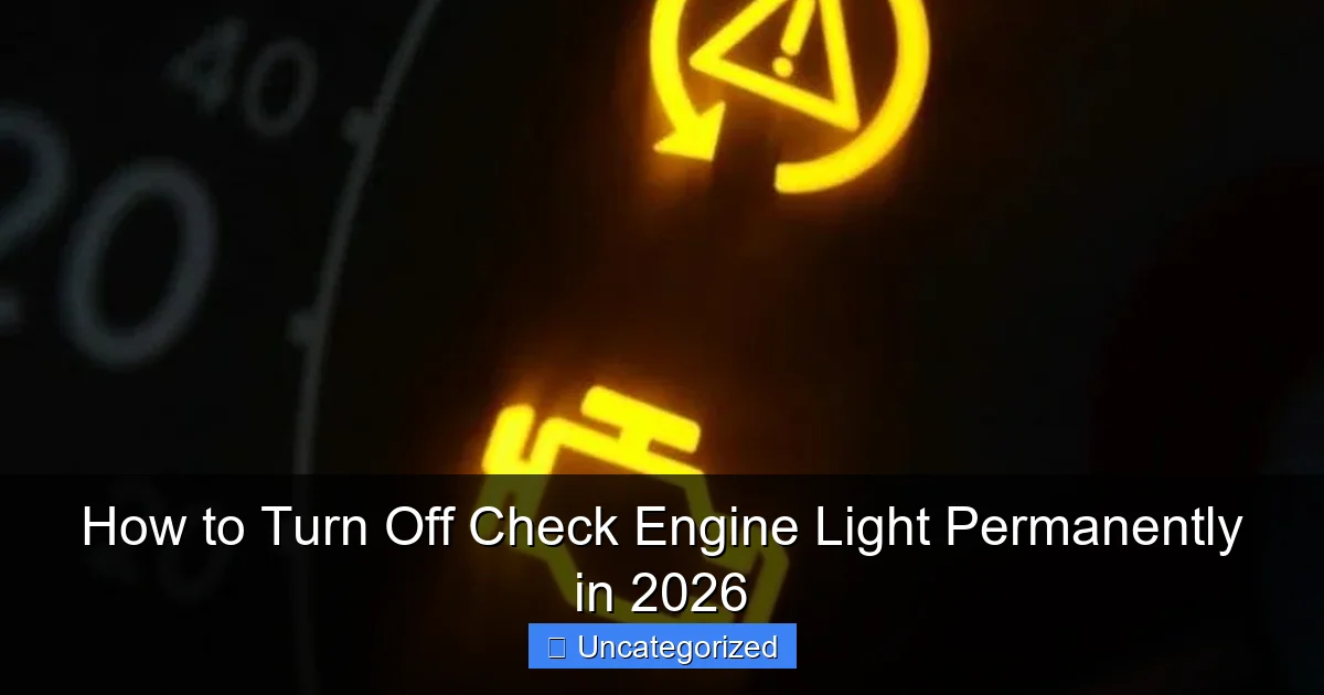 How to Turn Off Check Engine Light Permanently in 2026