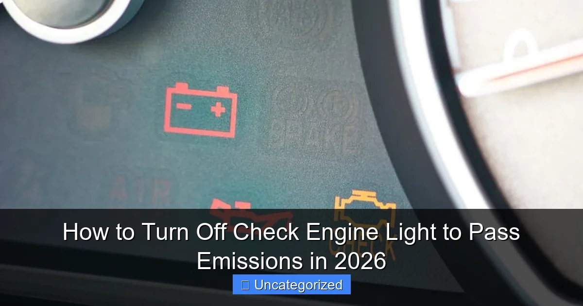 How to Turn Off Check Engine Light to Pass Emissions in 2026