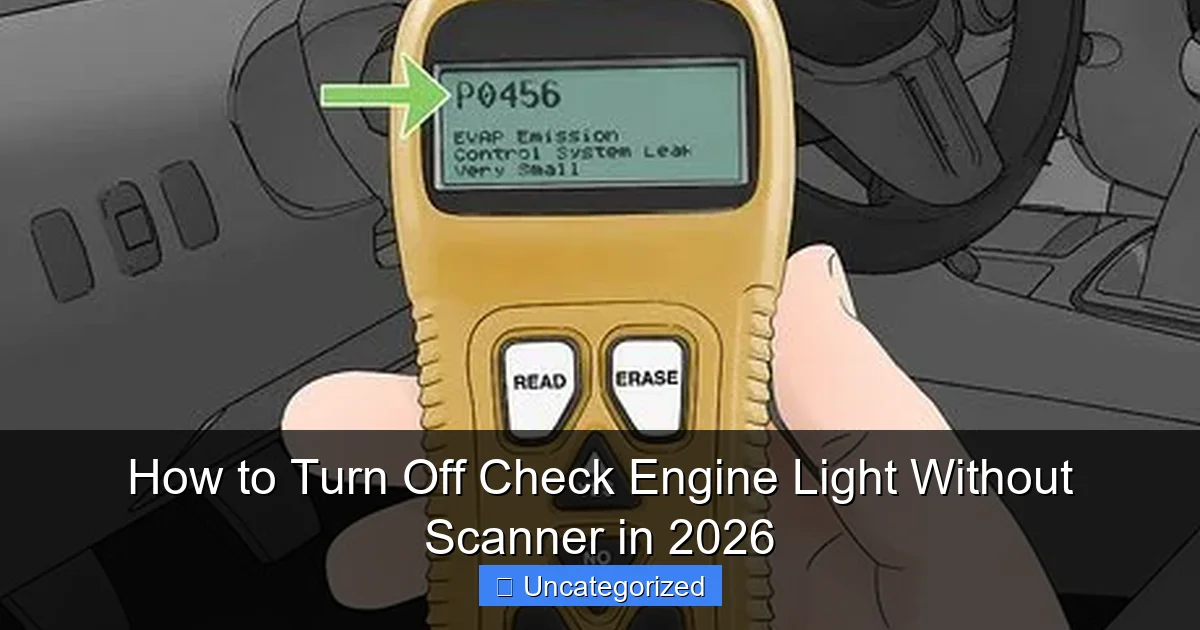 How to Turn Off Check Engine Light Without Scanner in 2026