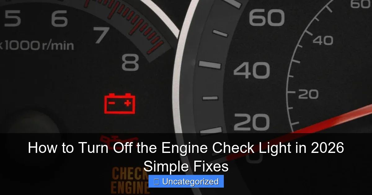 How to Turn Off the Engine Check Light in 2026 Simple Fixes