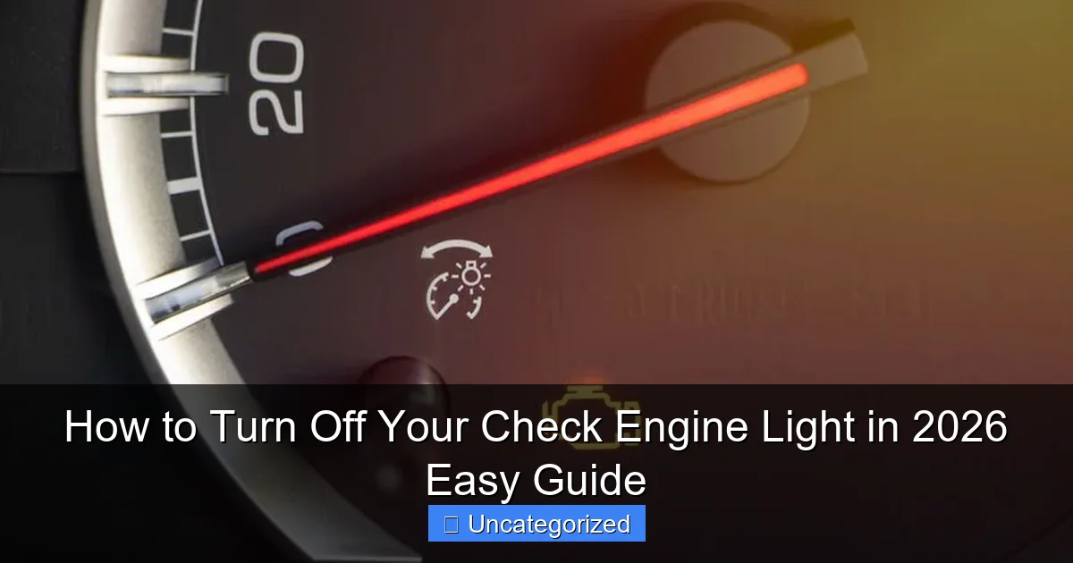 How to Turn Off Your Check Engine Light in 2026 Easy Guide