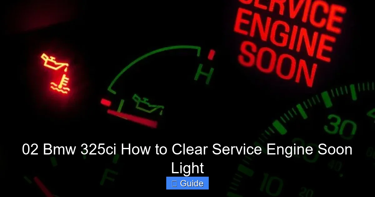 02 Bmw 325ci How to Clear Service Engine Soon Light