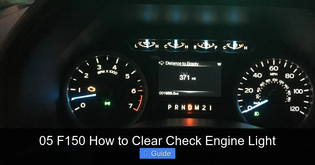 05 F150 How to Clear Check Engine Light