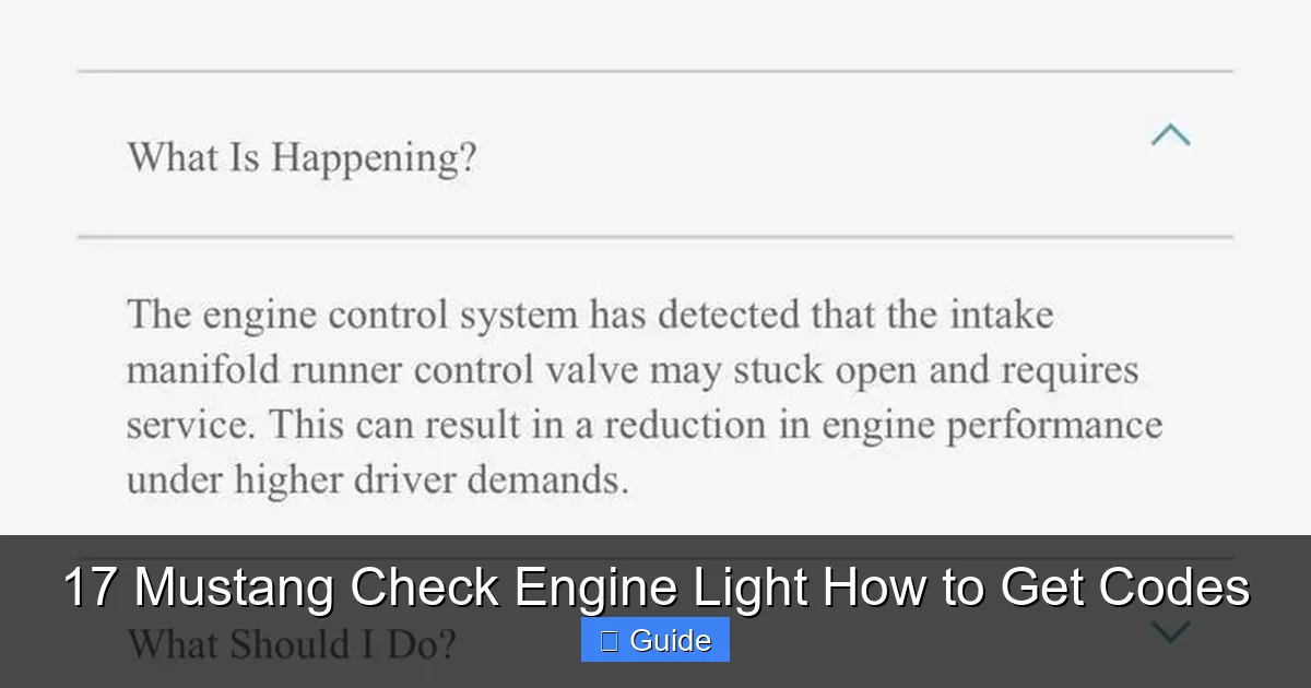 17 Mustang Check Engine Light How to Get Codes