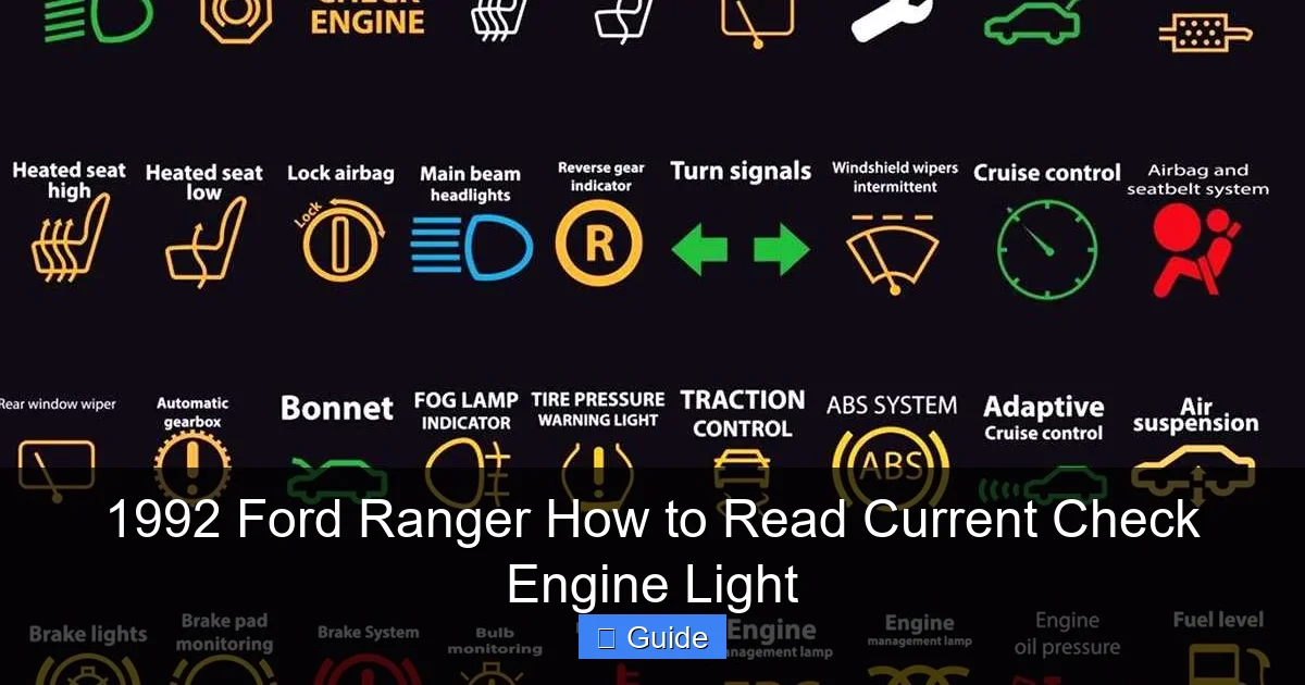 1992 Ford Ranger How to Read Current Check Engine Light