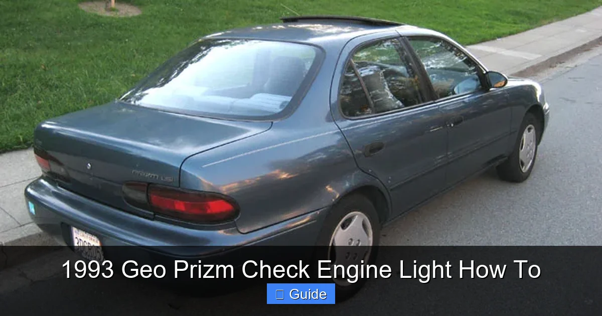 1993 Geo Prizm Check Engine Light How To