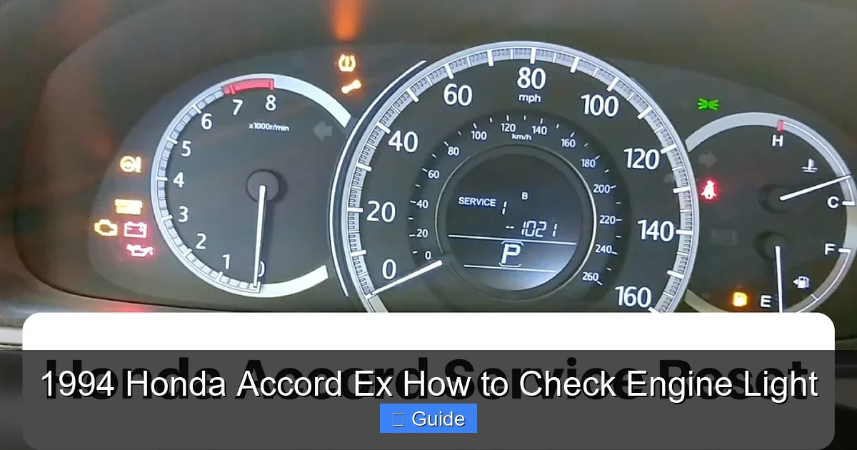 1994 Honda Accord Ex How to Check Engine Light
