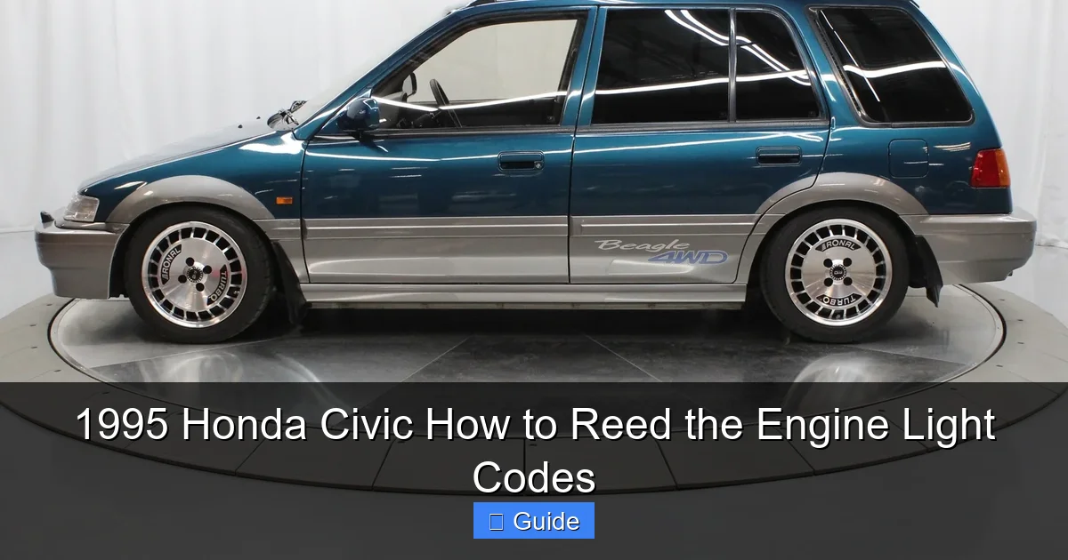 1995 Honda Civic How to Reed the Engine Light Codes