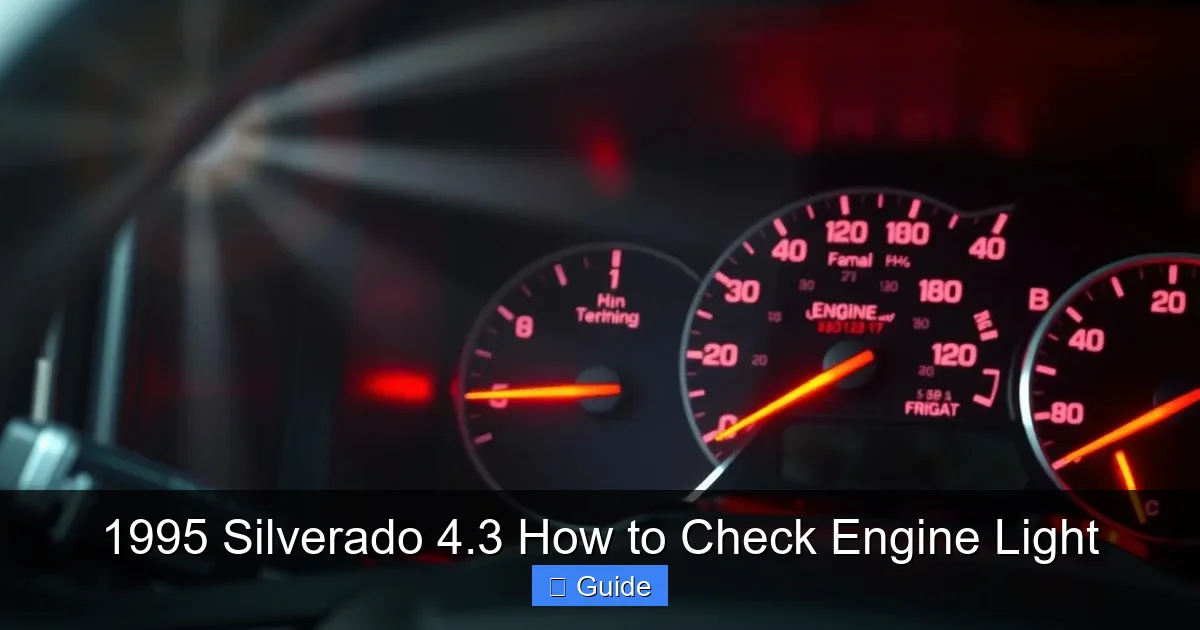 1995 Silverado 4.3 How to Check Engine Light